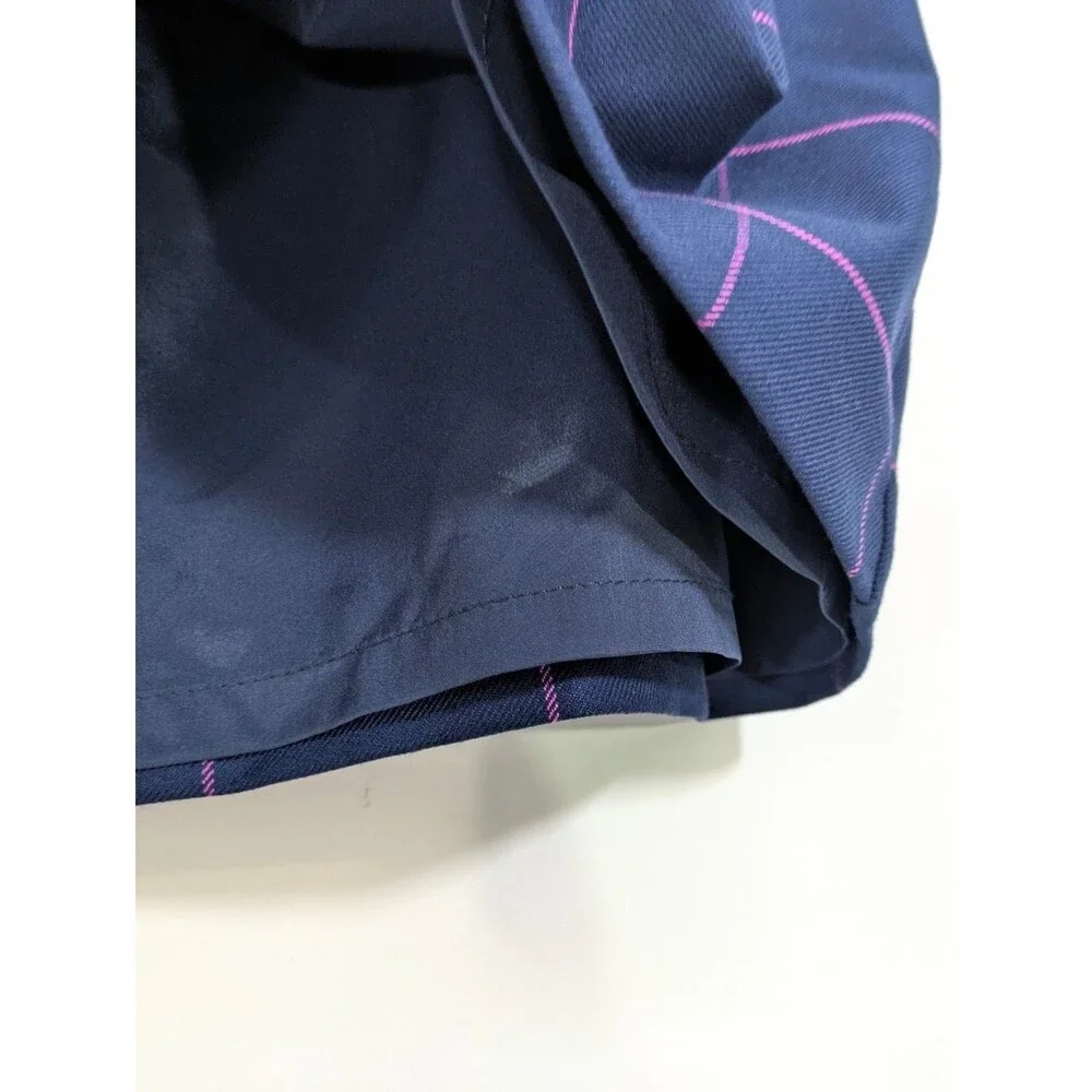 NEW Trina Turk East Village 2 Miniskirt - Navy Blue & Purple Box Plaid - Size 8